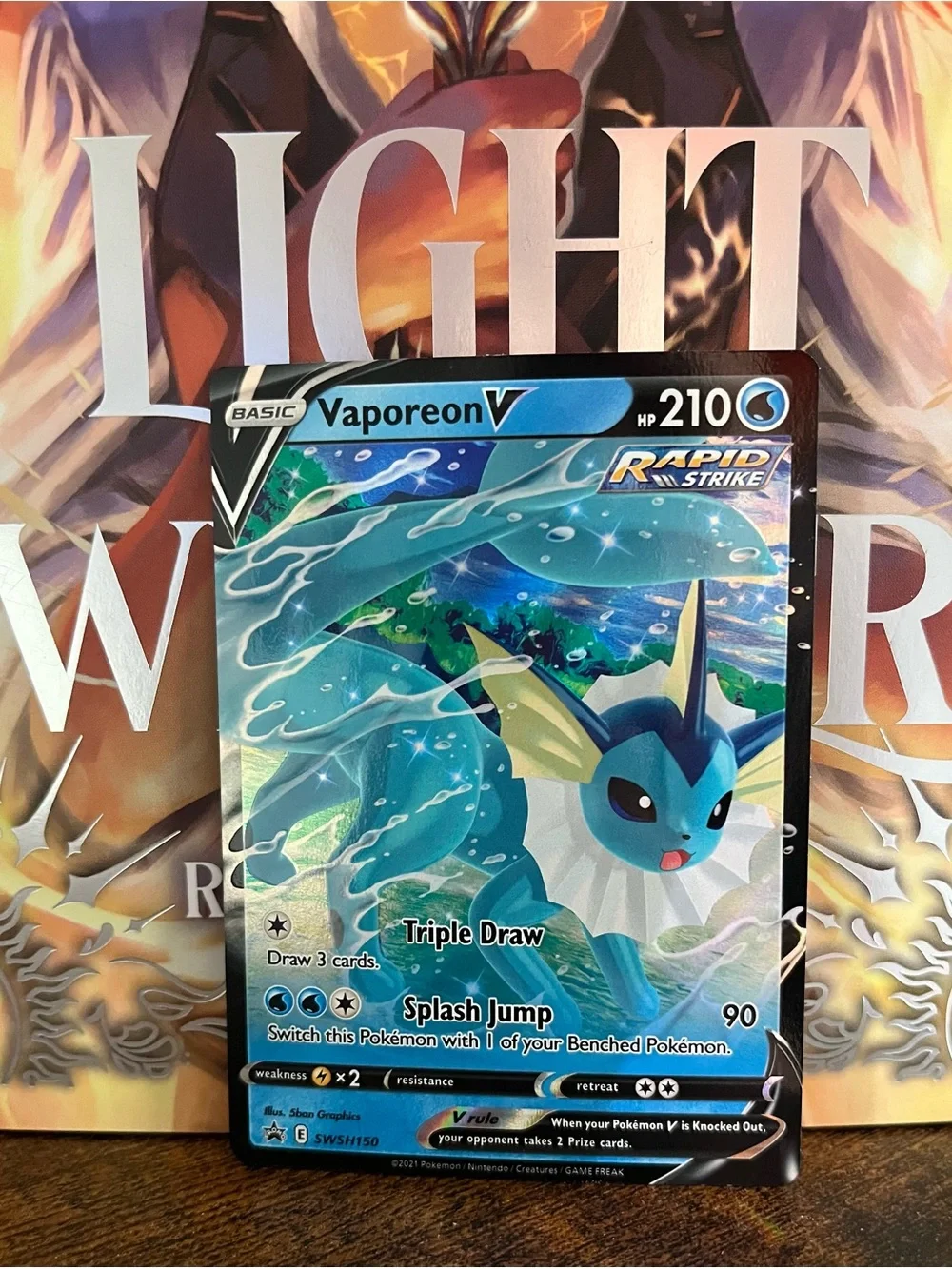 Vaporeon V Pokemon Sword & Shield Promo Card SWSH150